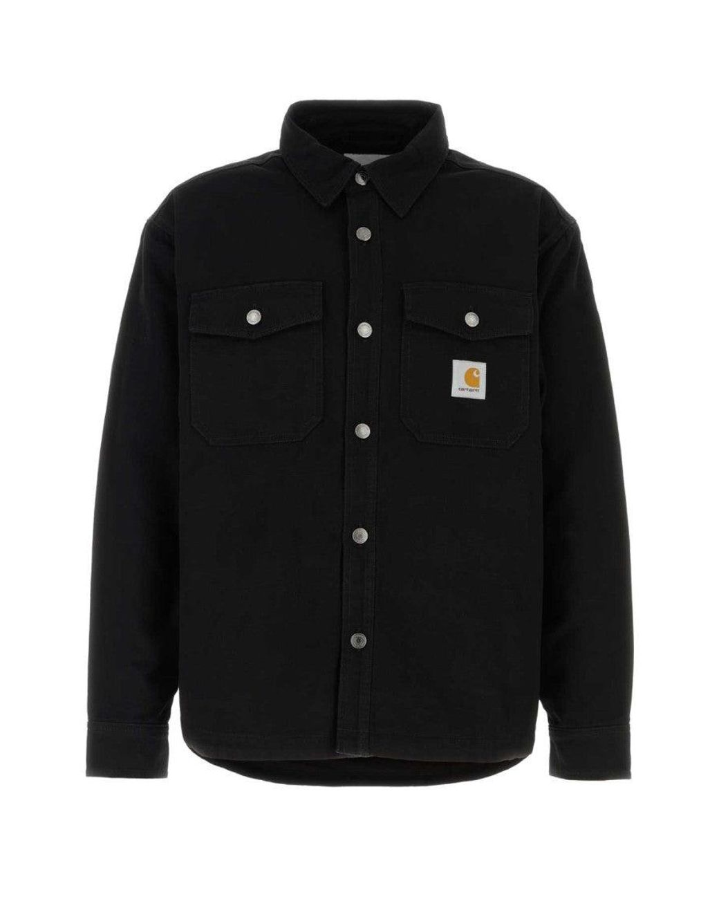 Carhartt Black Regular Logo Overshirt for men