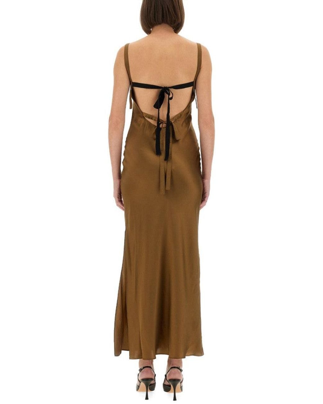 THE GARMENT Natural Square Neck Maxi Dress