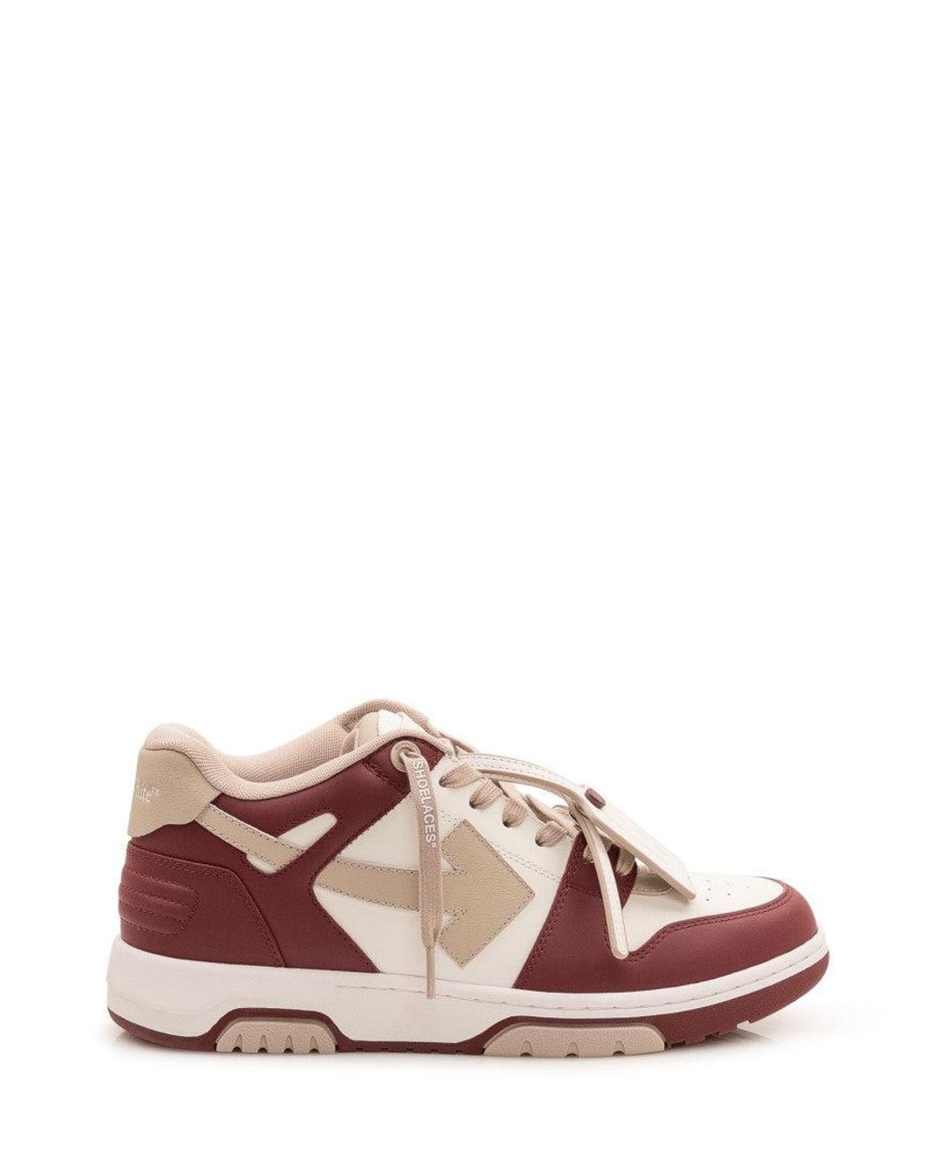 Off-White c/o Virgil Abloh Pink Burgundy Color-Block Sneakers for men