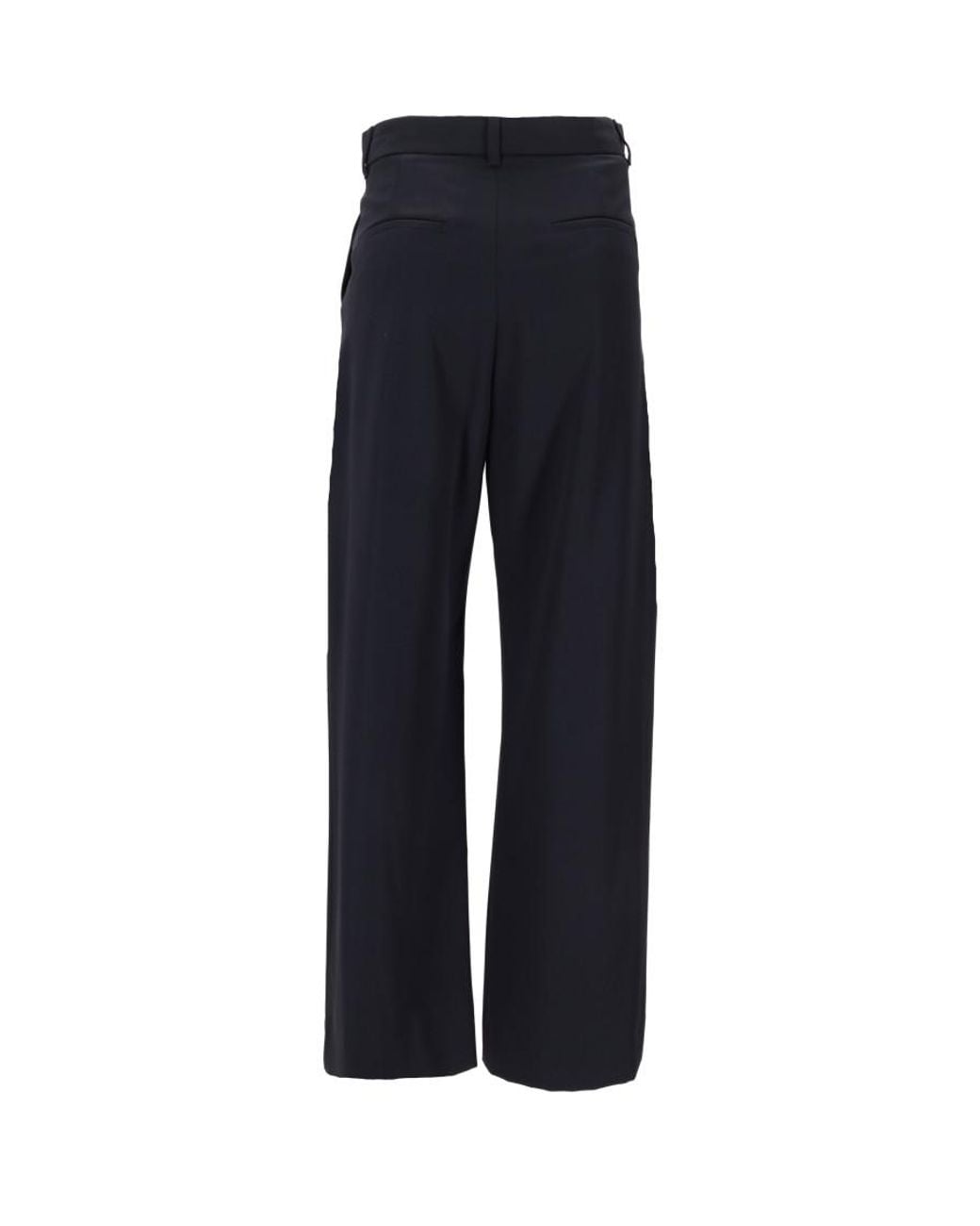Max Mara Blue Tailored Flat Front Pant