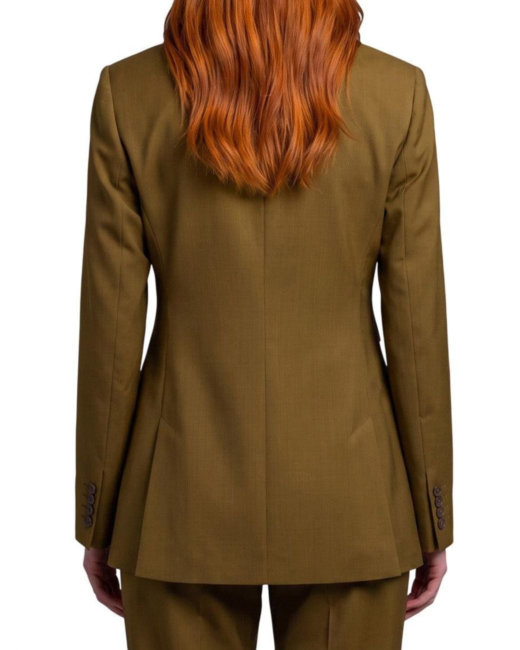 Max Mara Green Patio Single-Breasted Wool Blazer
