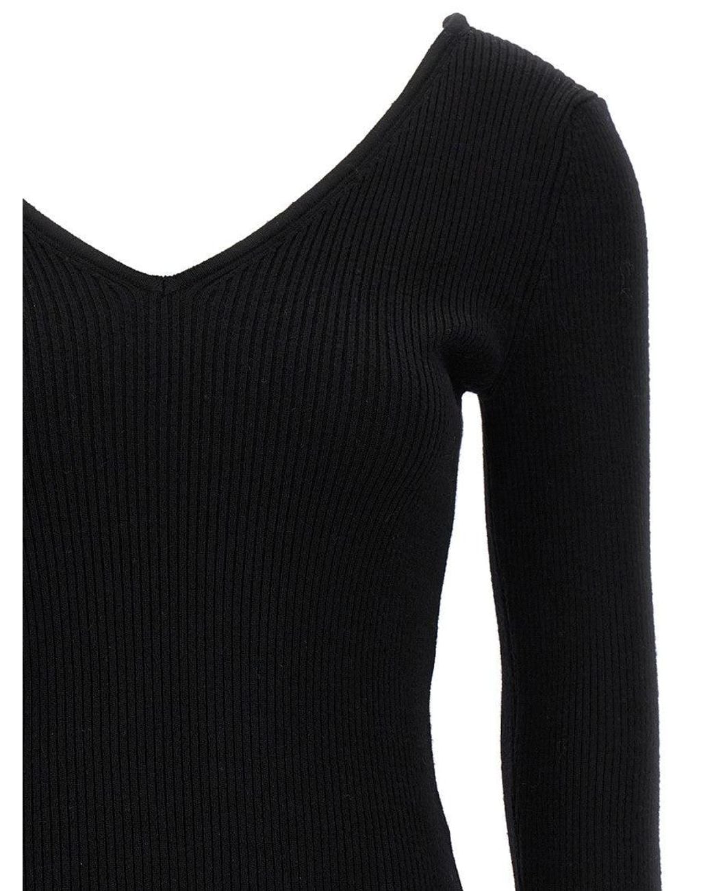 GIUSEPPE DI MORABITO Black Jewel Cuffs Sweater