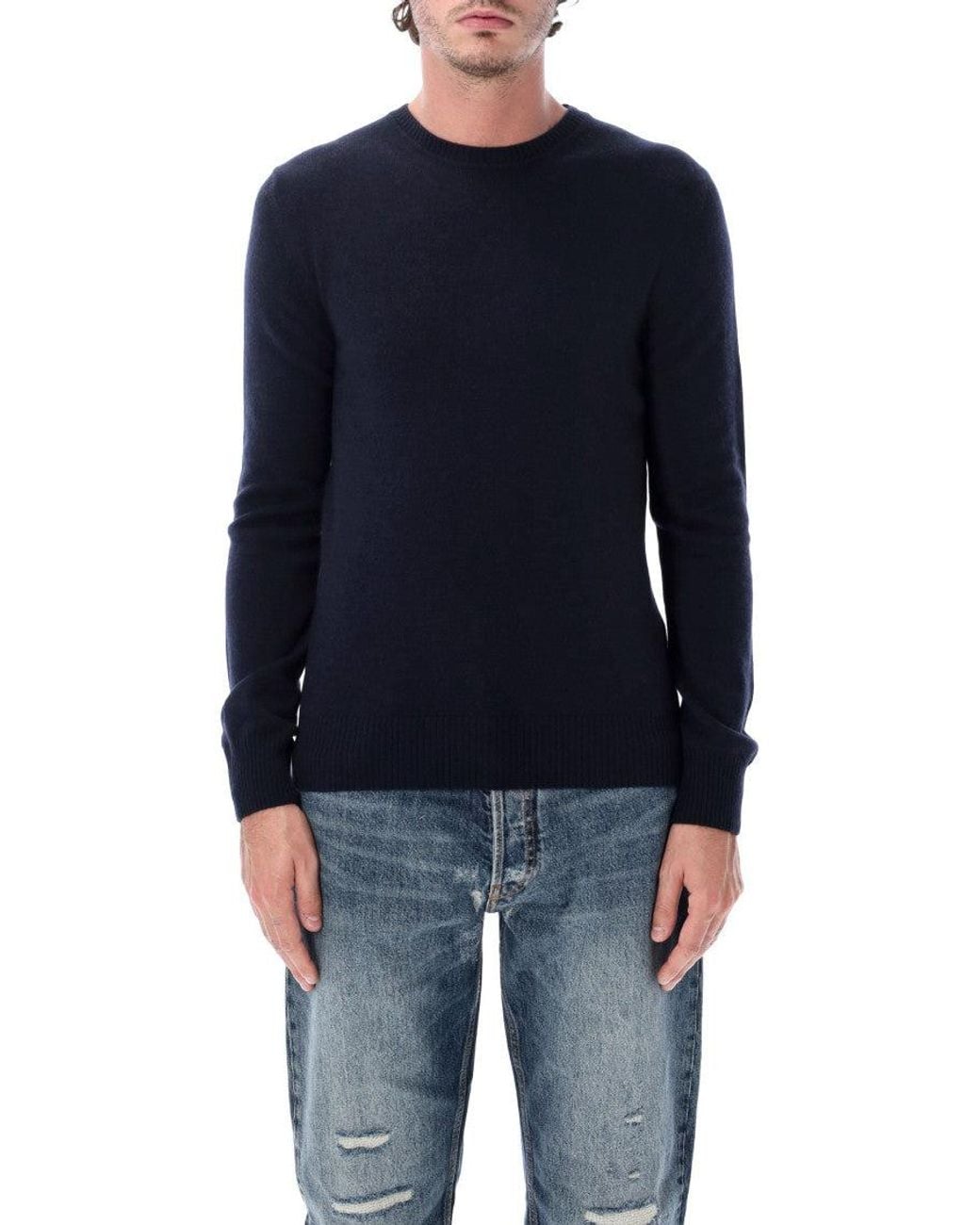 Emporio Armani Blue Crew Neck Sweater for men