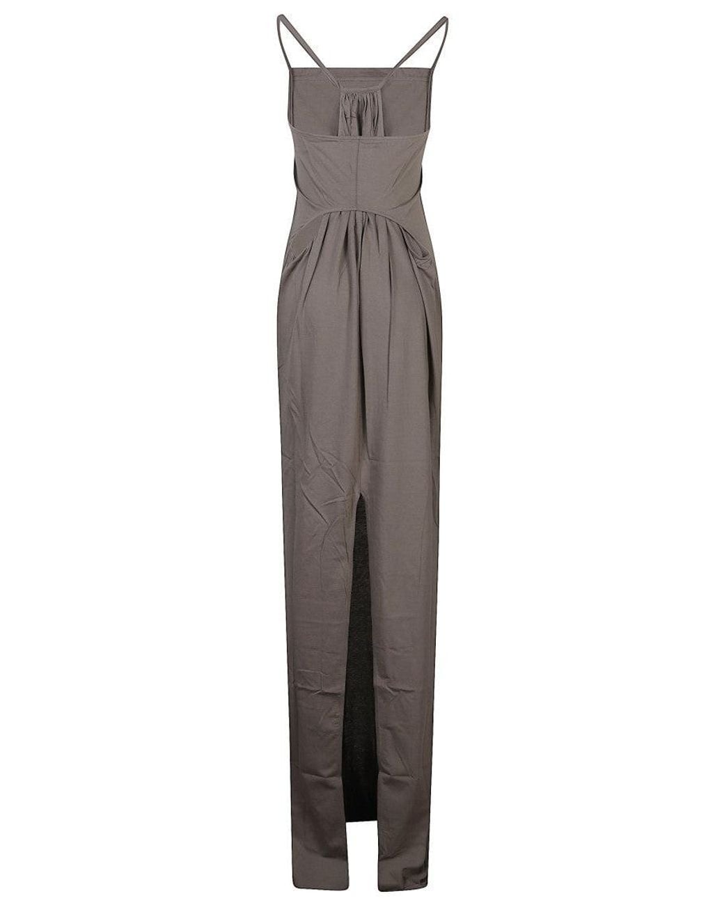 Rick Owens Gray Full Length Sleeveless Dress