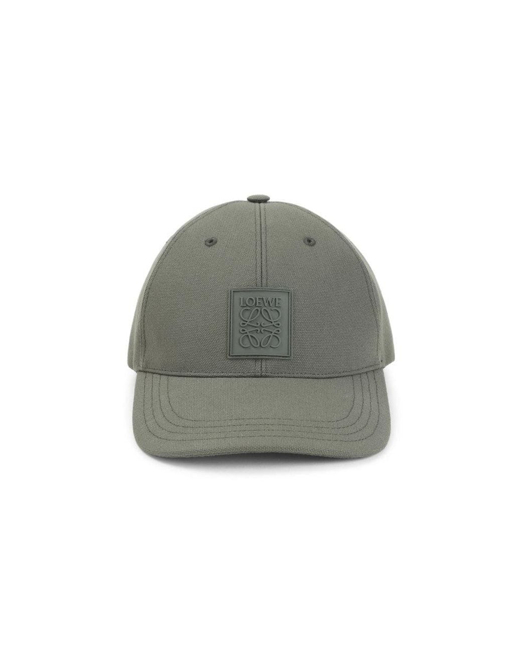 Loewe Gray Textured Baseball Hat for men