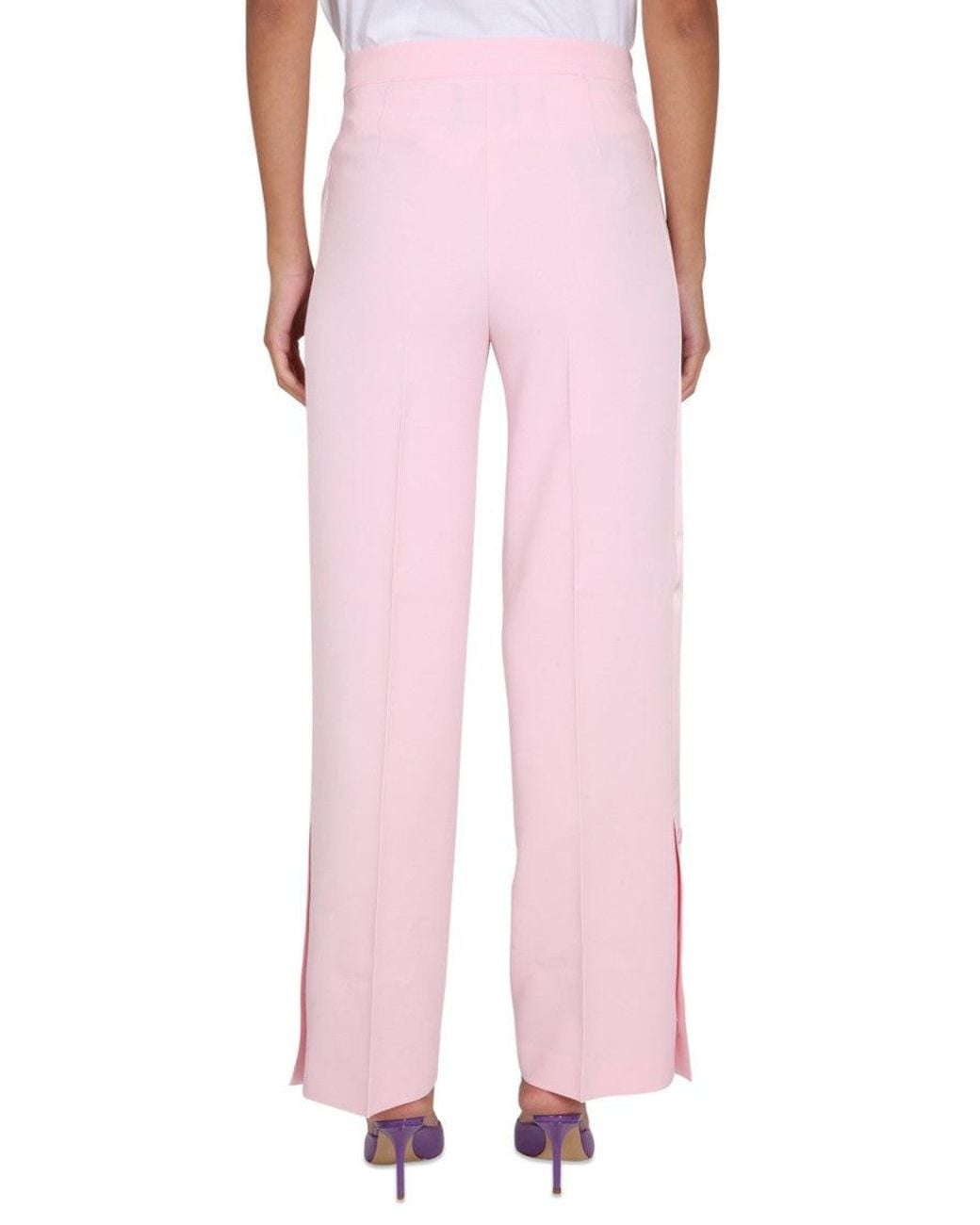 Moschino Pink Tailored Flat Front Pants