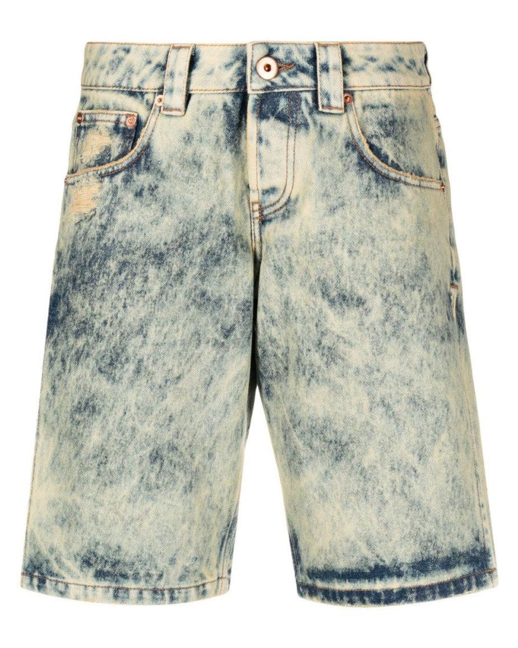 VAQUERA Gray Denim Split Shorts