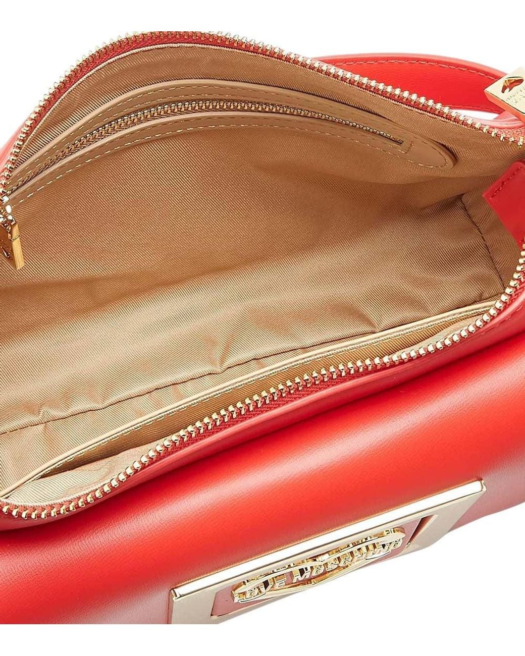 Love Moschino Red Logo Small Shoulder Bag