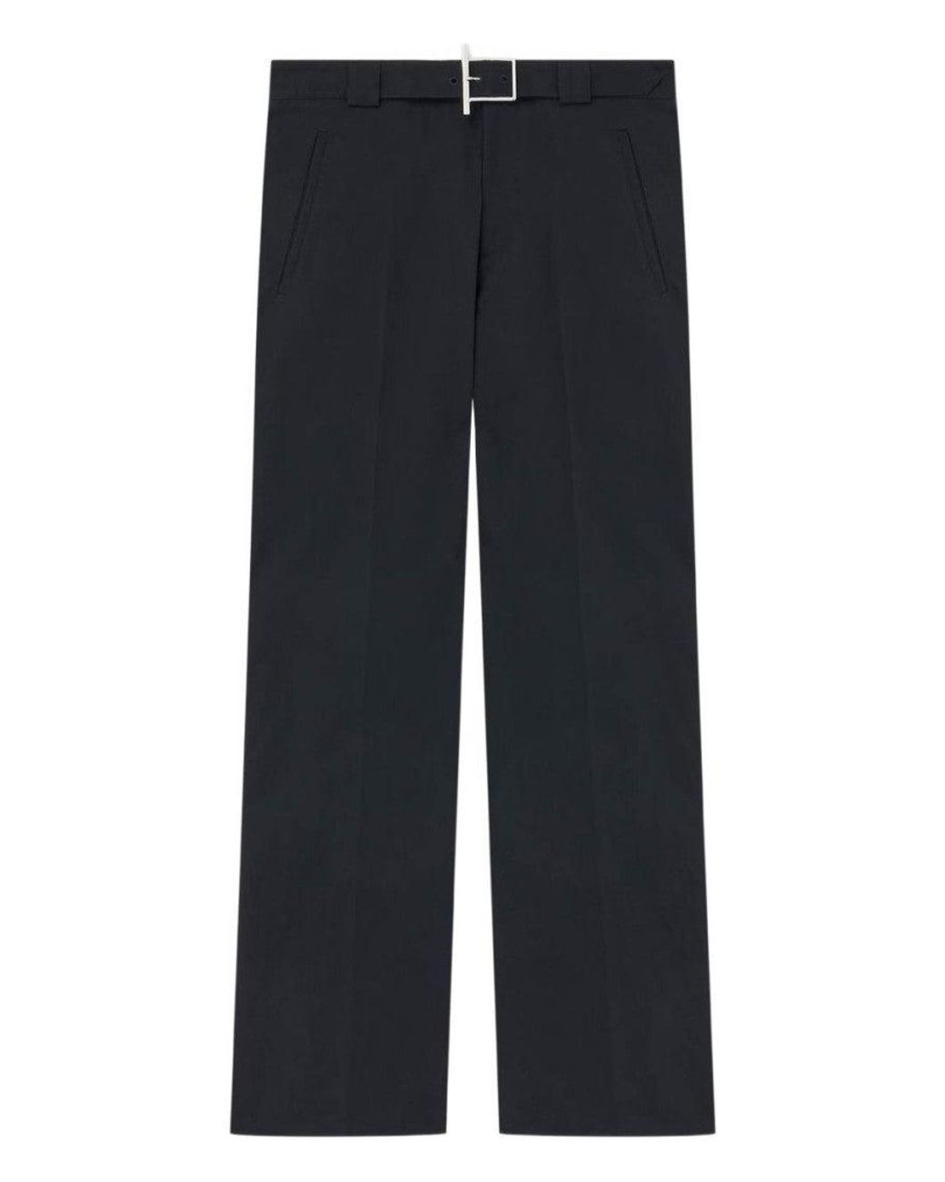 McQueen Blue Flat Front Trouser for men