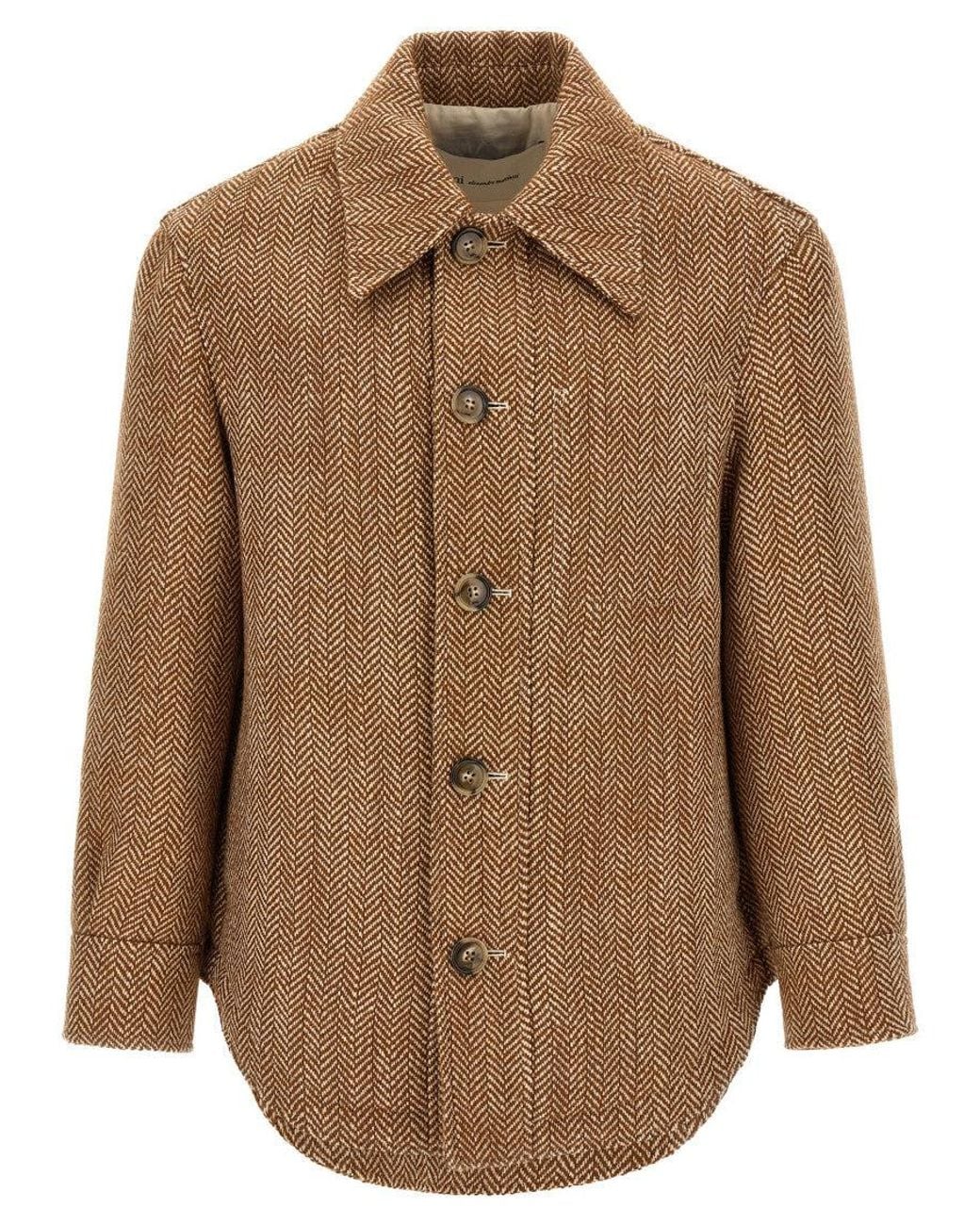 AMI Brown Shirt Collar Jacket for men