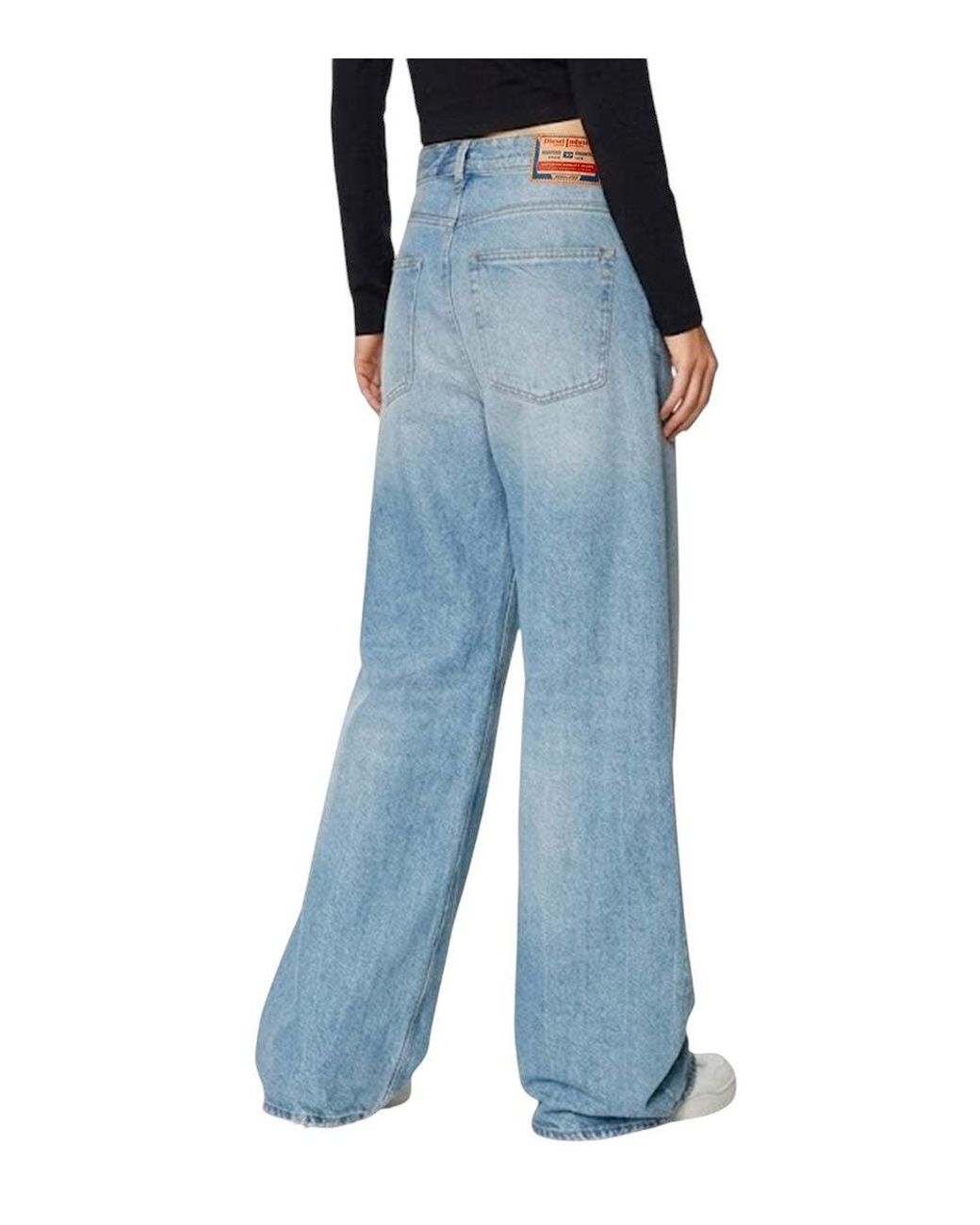 DIESEL Blue Flared Mid Rise Jeans