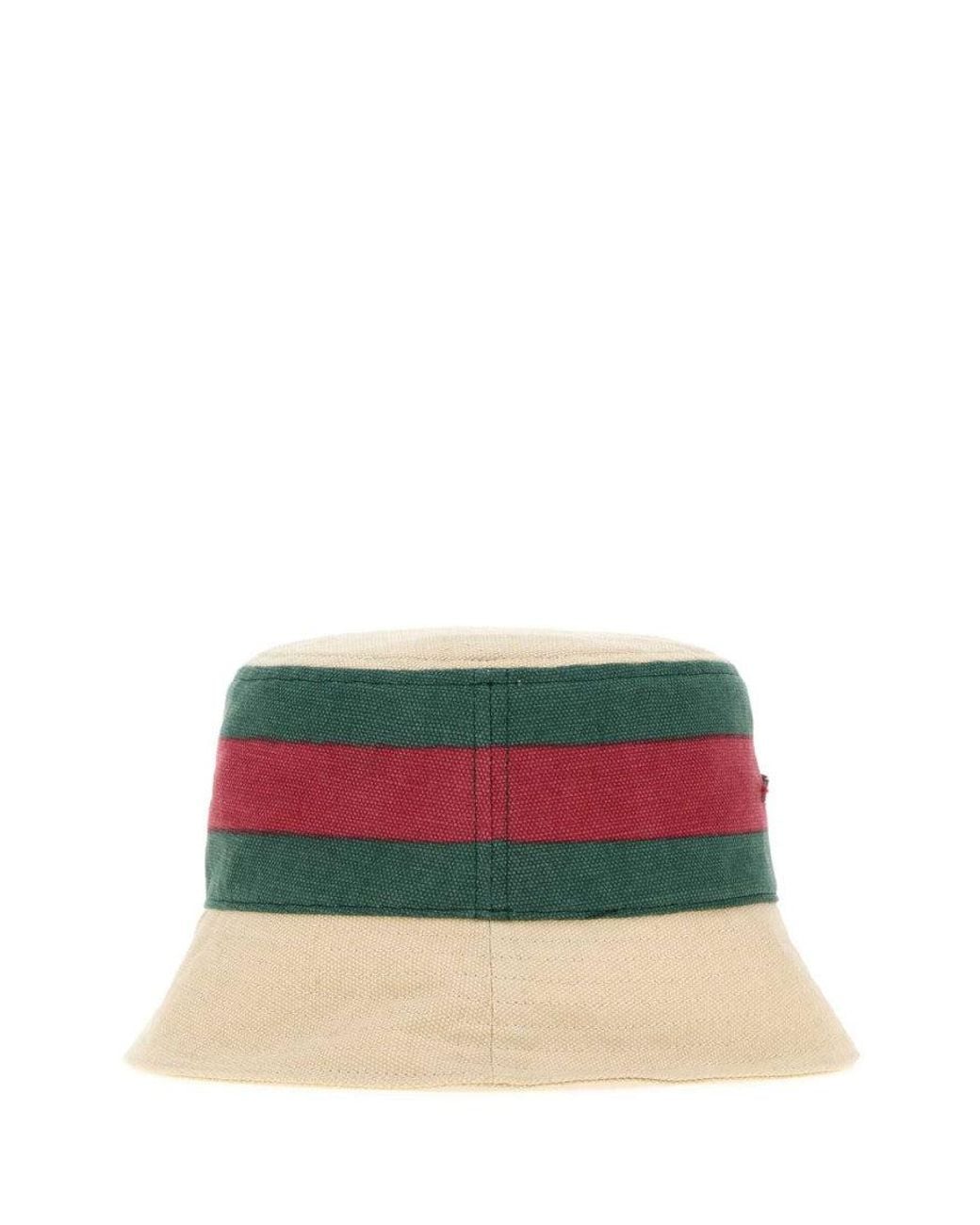 Gucci Red Signature Stripes Bucket Hat