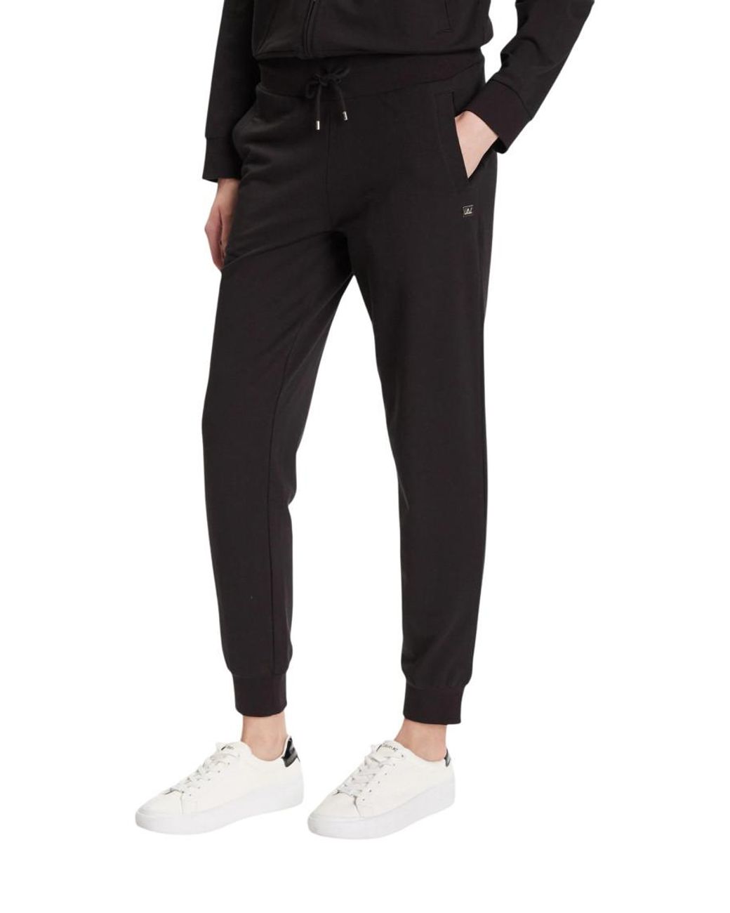 EA7 Black Logo Tracksuit