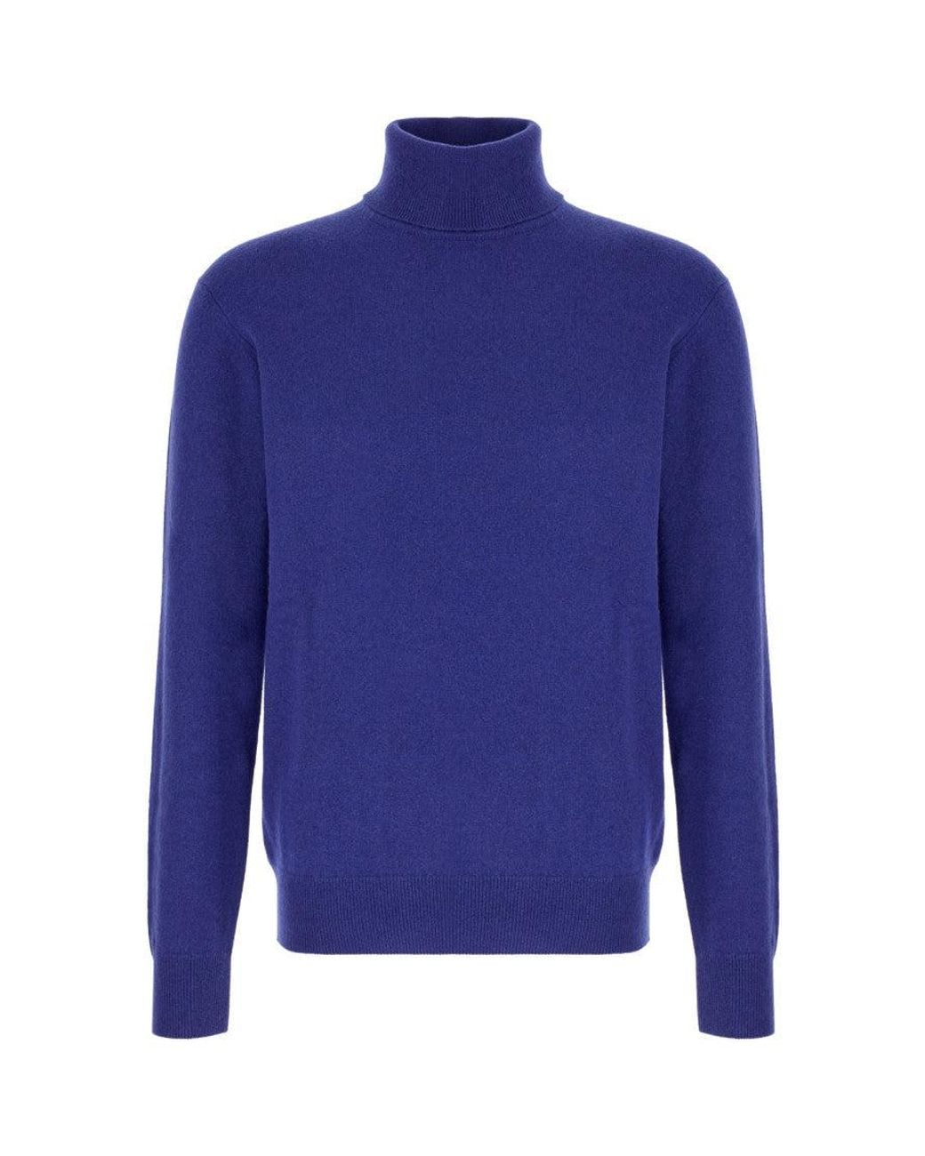 Saint Laurent Blue Turtle Neck Sweater for men