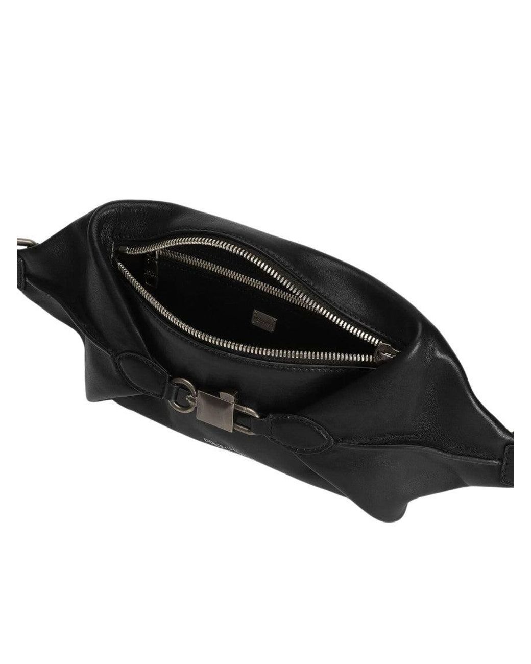 Dolce & Gabbana Black Lock Crossbody Bag for men