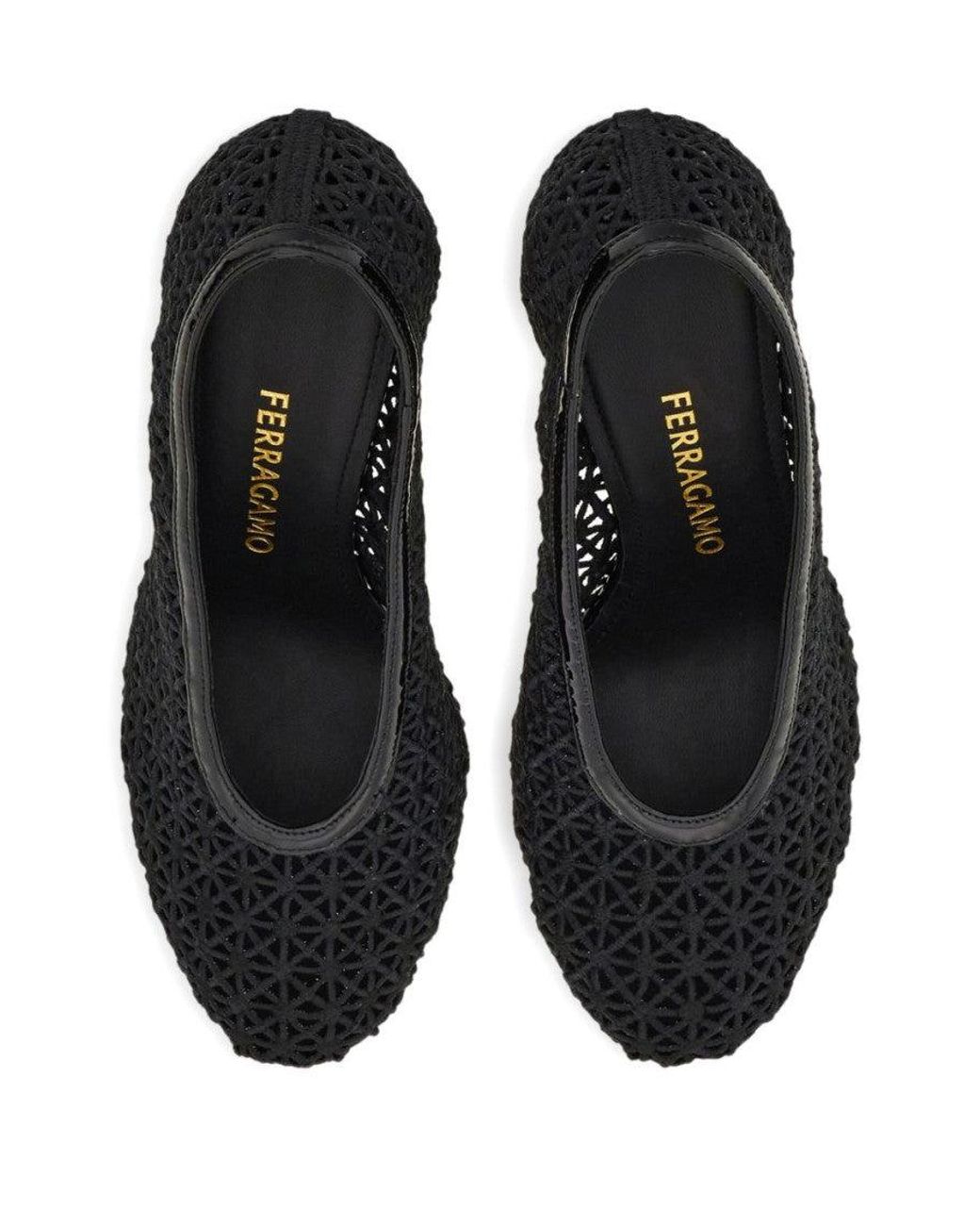 Ferragamo Black Slip-On Pumps