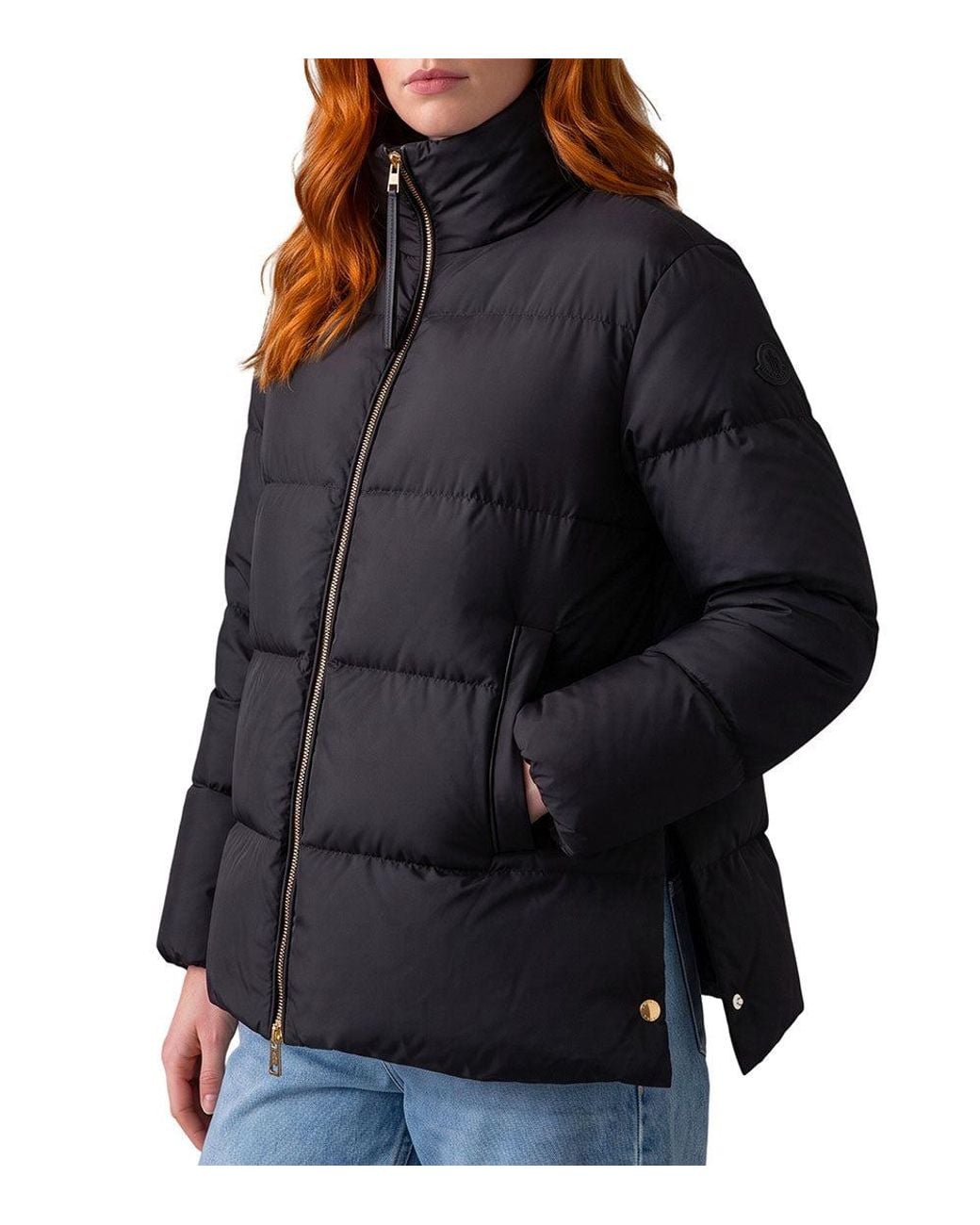 Moncler Black Mock Collar Jacket