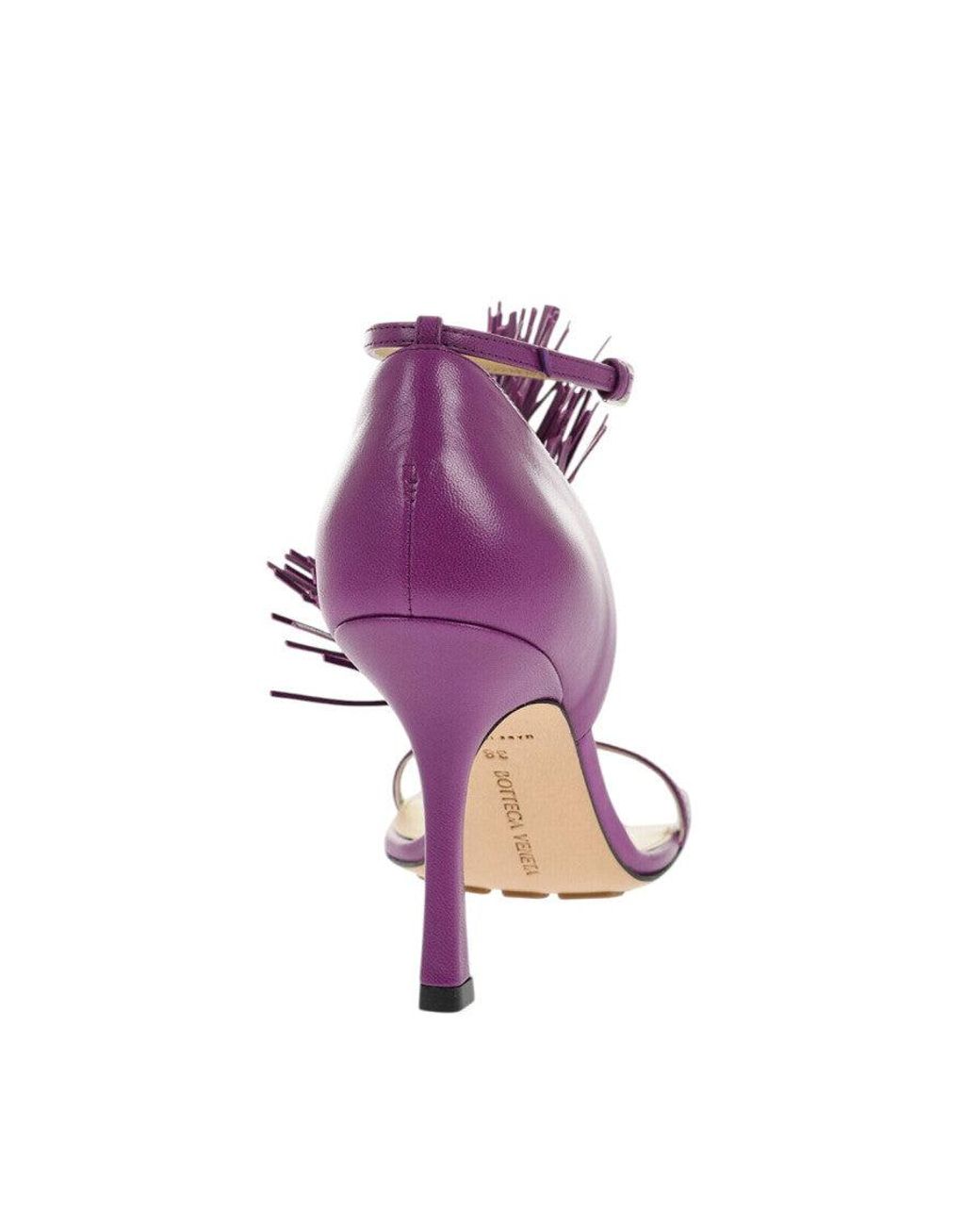 Bottega Veneta Purple Embellished Heels