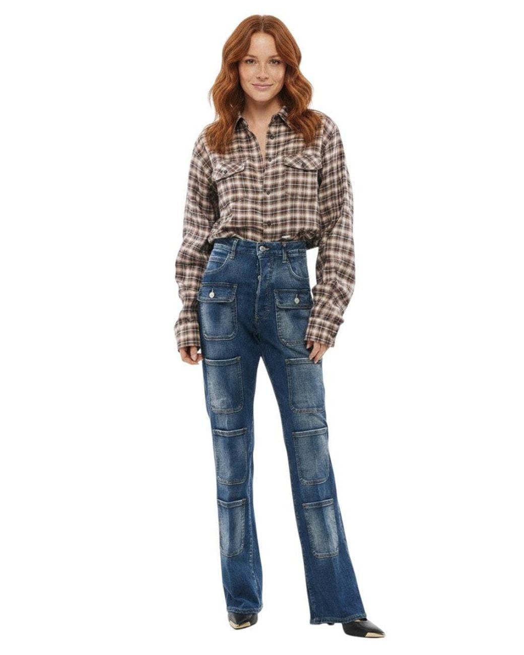 DSquared² Blue Bootcut High Rise Jeans