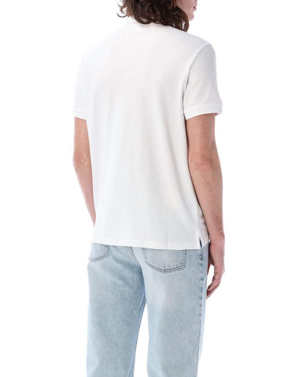 AMI White Ami De Coeur Polo Shirt for men