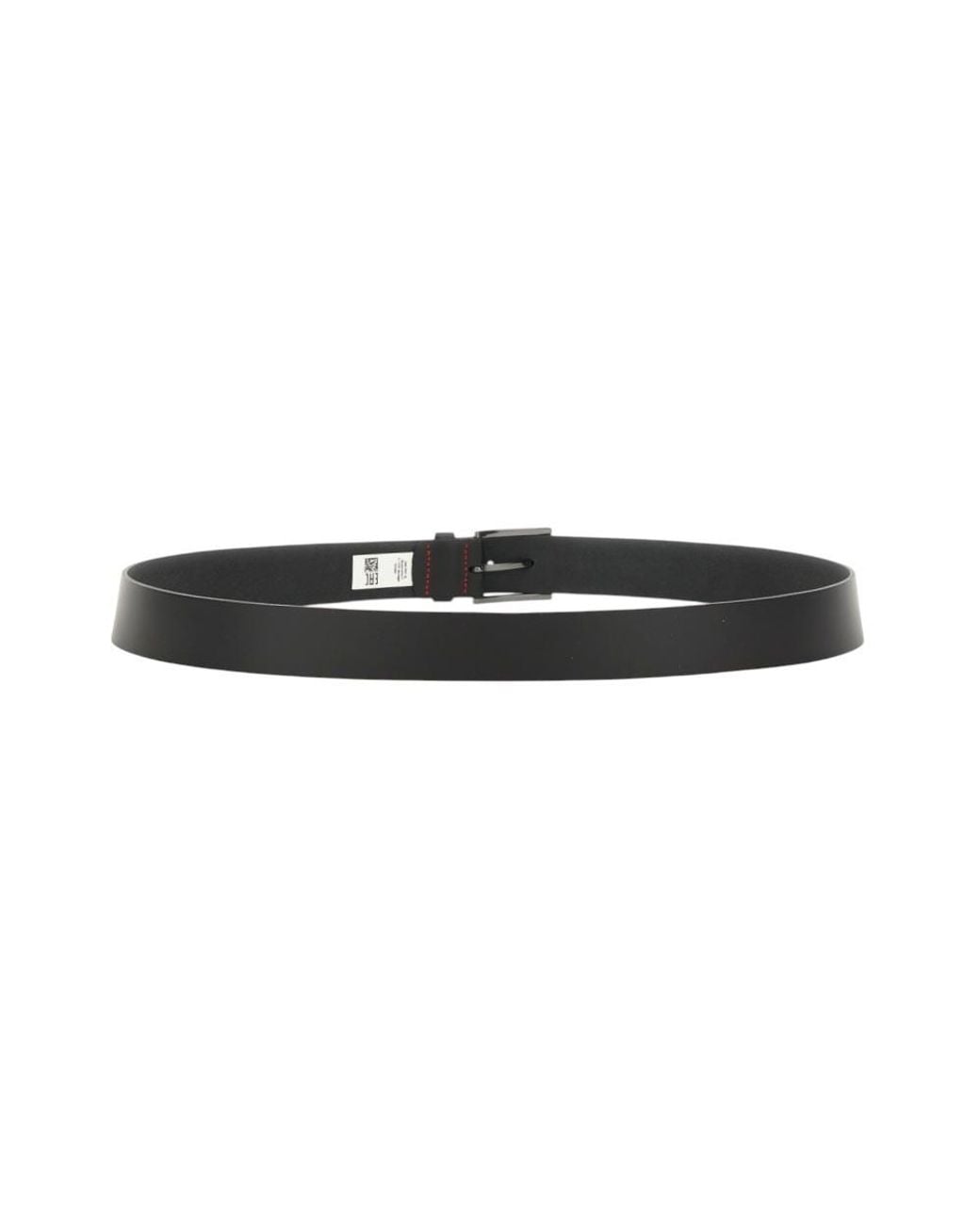 HUGO Black Solid Buckle Belt for men