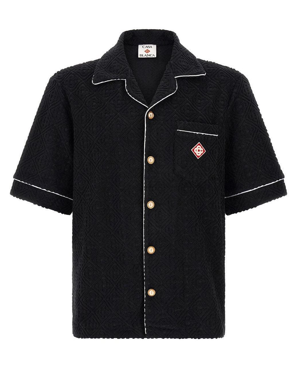 Casablanca Black Relaxed Jacquard Shirt for men