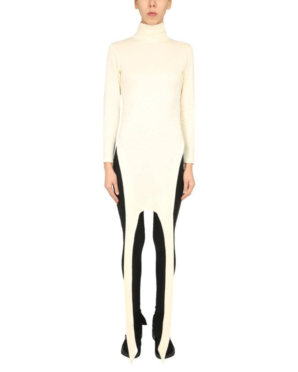 Ambush White Solid Turtle Neck Sweater