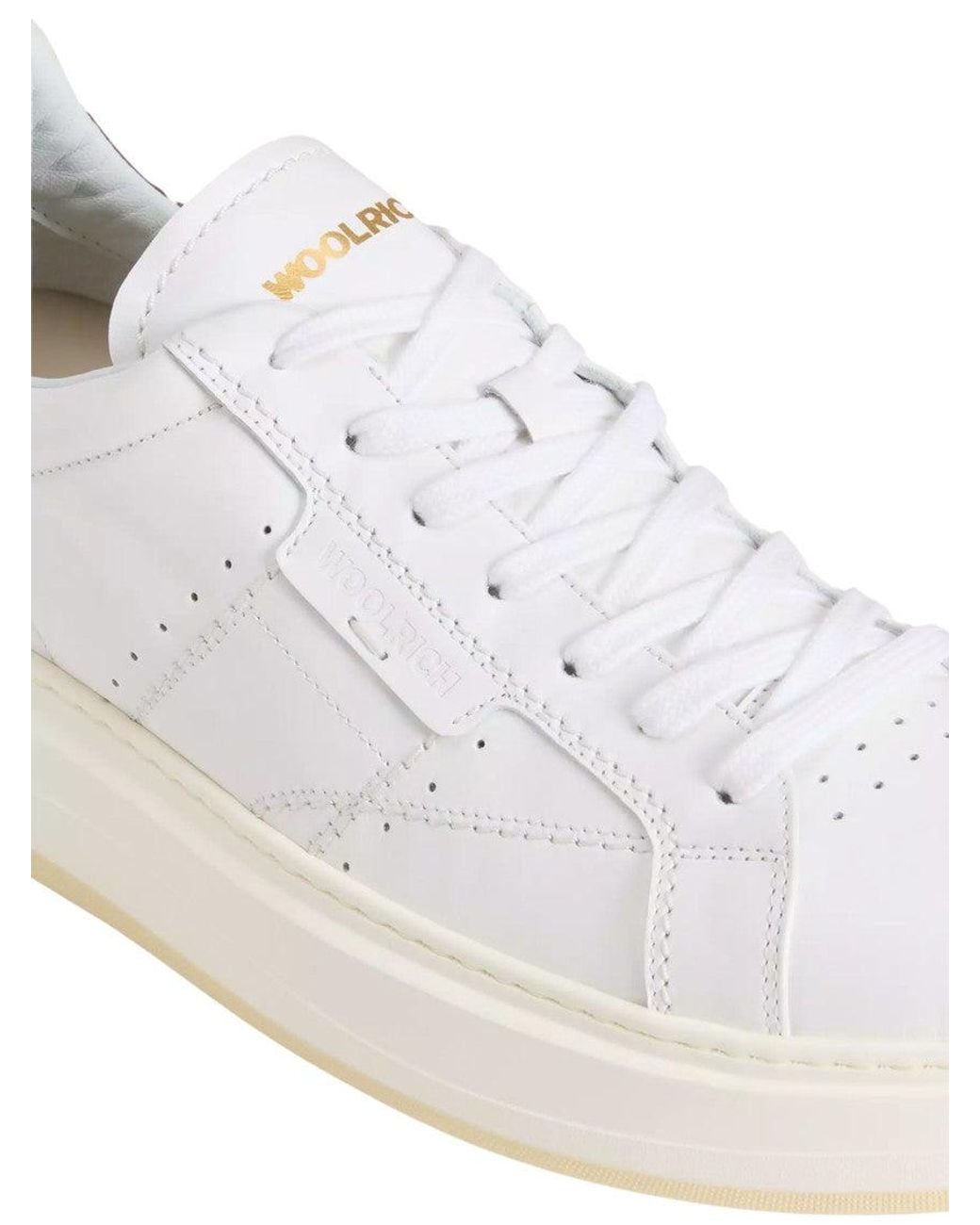 Woolrich White Logo Sneakers for men
