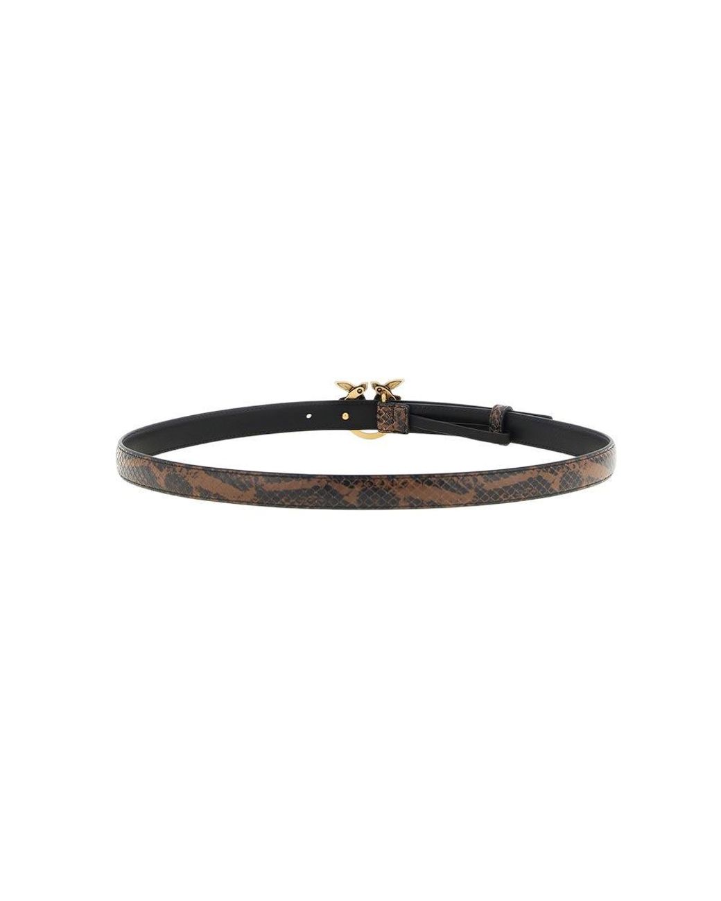 Pinko Gray Animal Print Belt