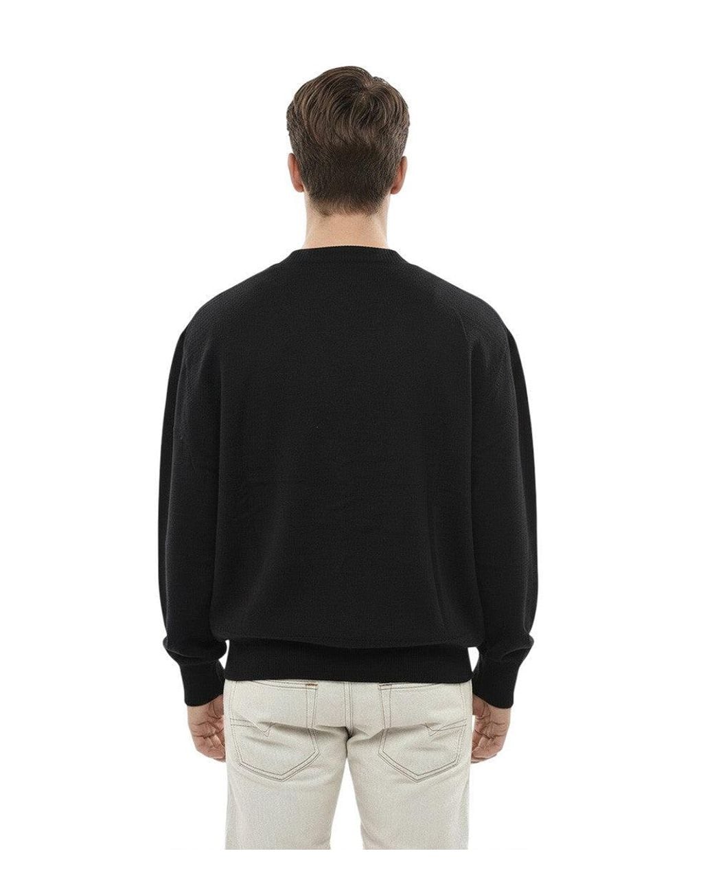 DIESEL Black V Neck Cardigan for men