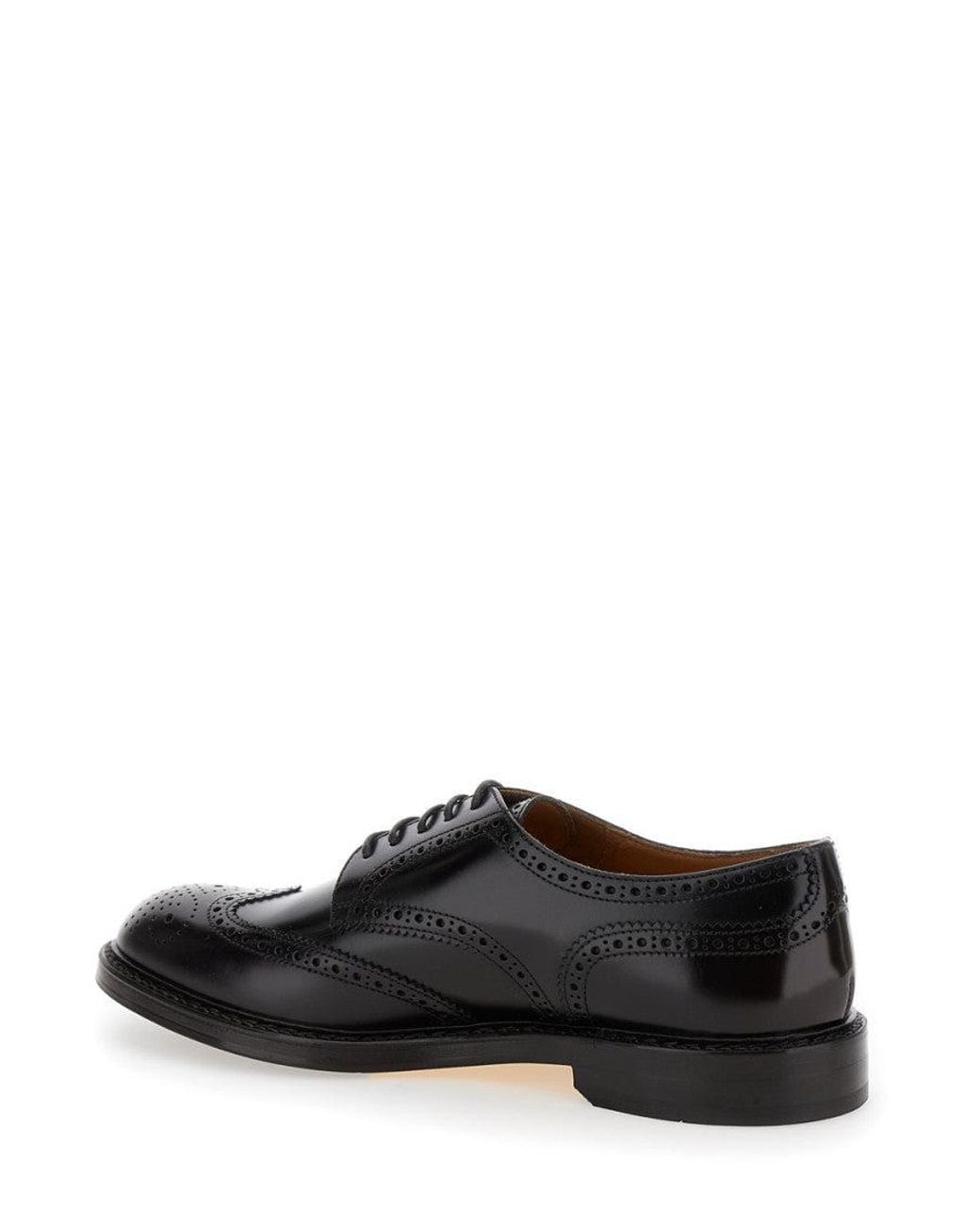 Doucal's Black Dark Oxford Shoes for men