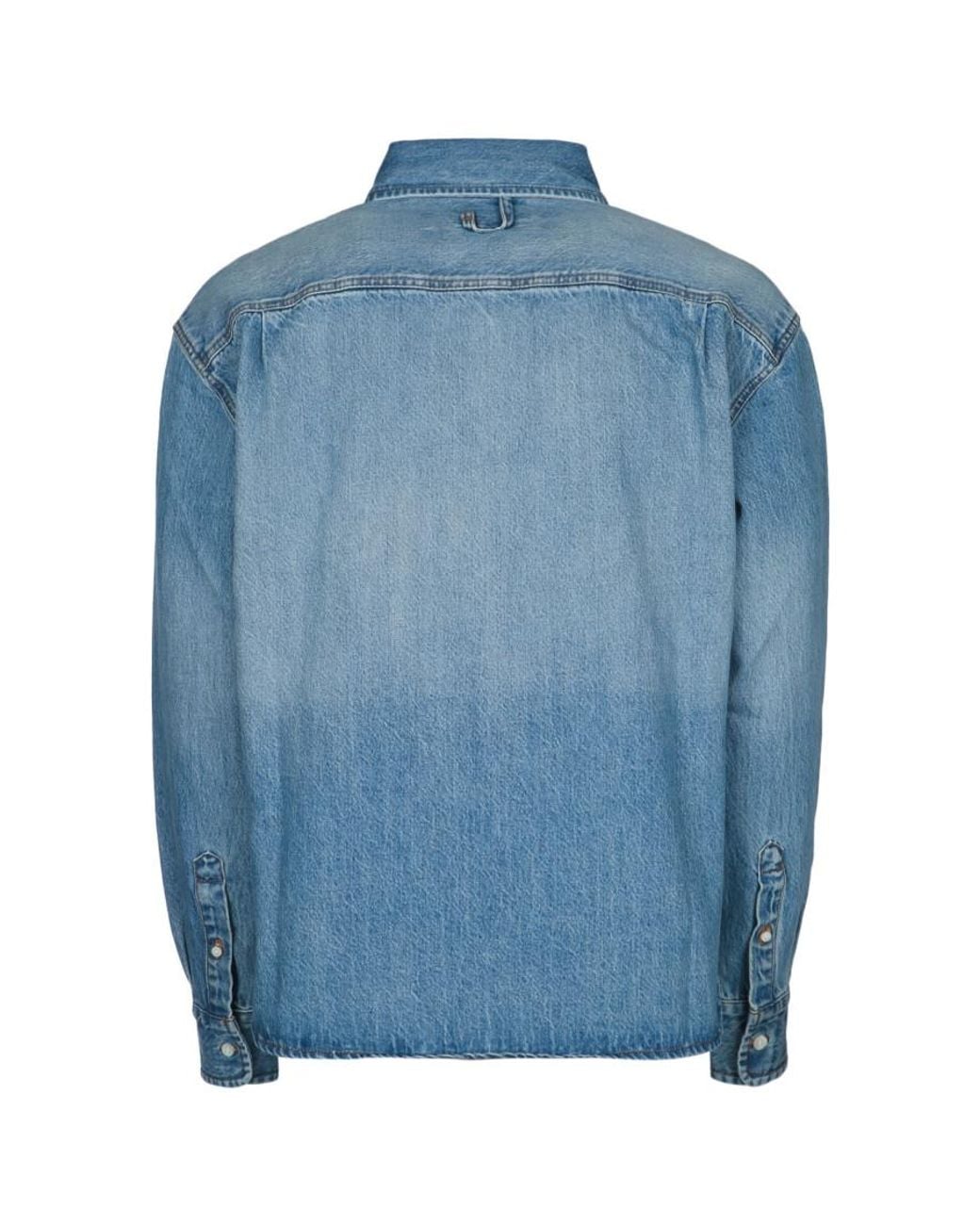 Jacquemus Blue Relaxed Logo Shirt for men