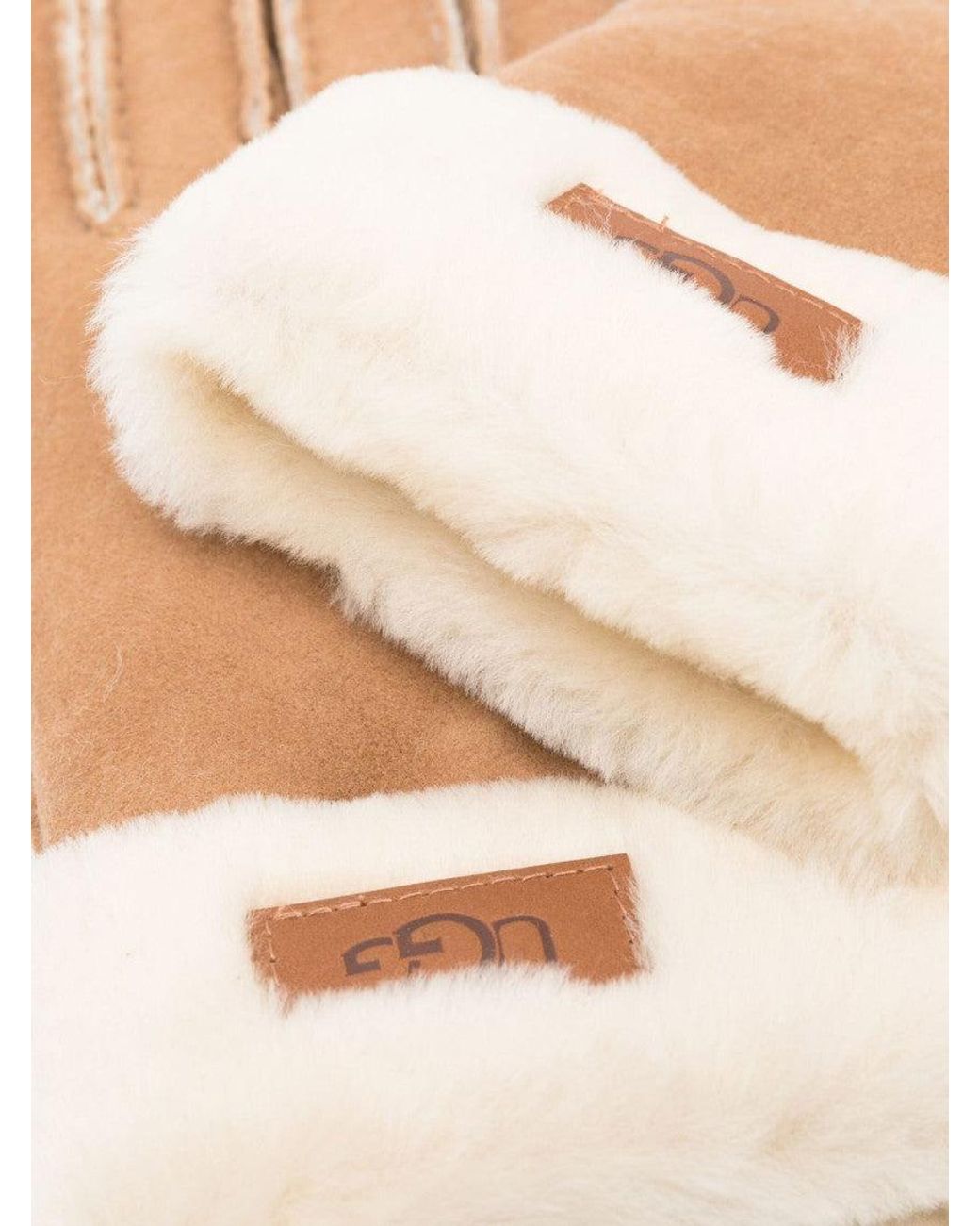 Ugg Brown Logo Gloves