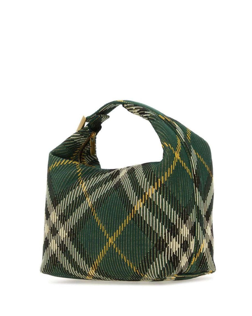 Burberry Green Peg Medium Shoulder Bag