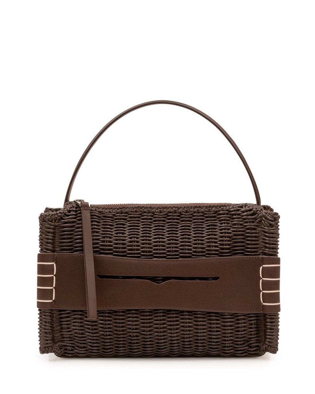 J.W. Anderson Brown Woven Small Shoulder Bag