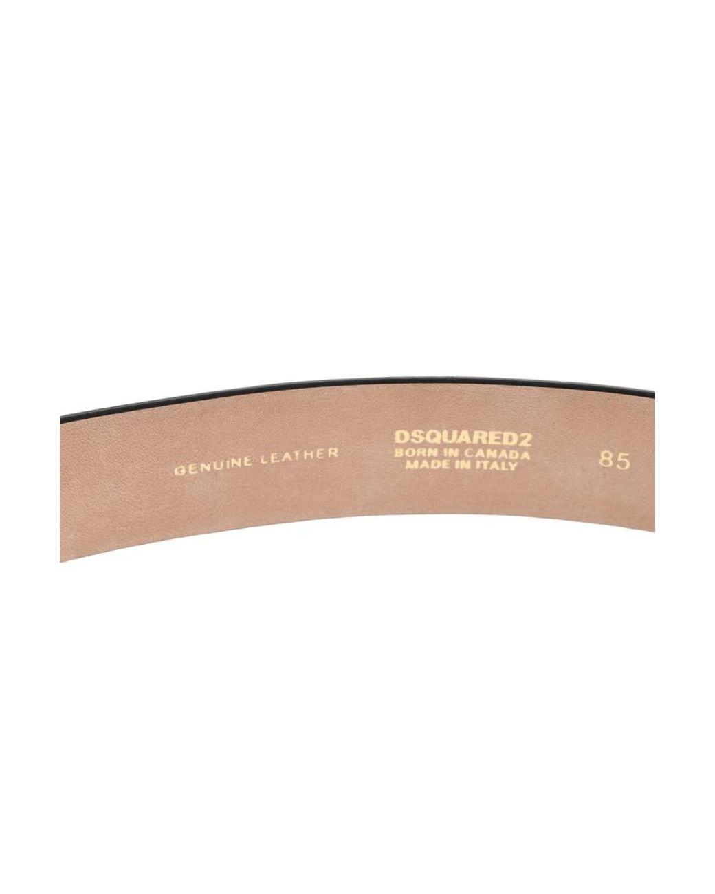 DSquared² Black Logo Textured Belt