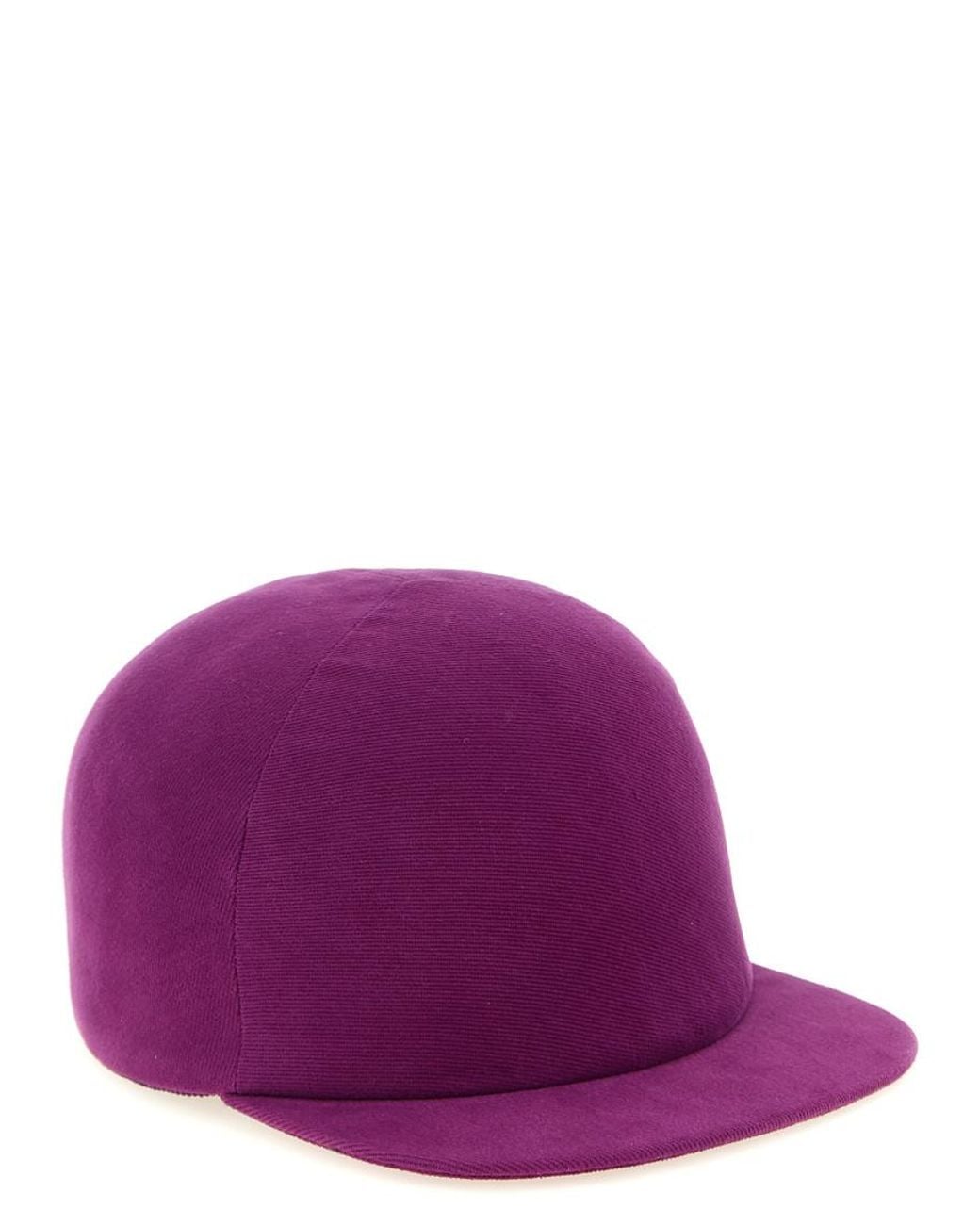 Balenciaga Purple Cotton Drill Baseball Cap