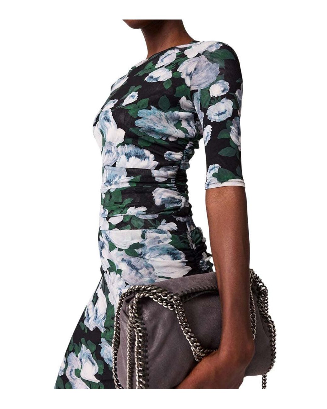 Stella McCartney Green Floral Round Neck Top