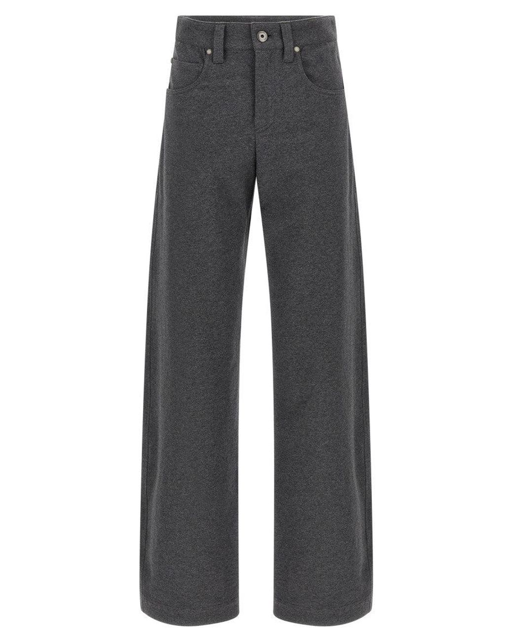 Brunello Cucinelli Gray Cotton Trousers