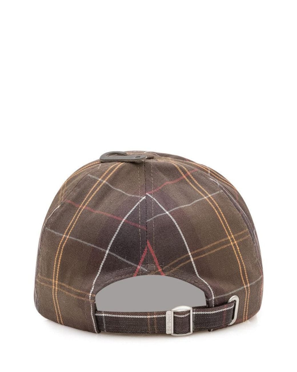 Barbour Brown Check Baseball Cap for men