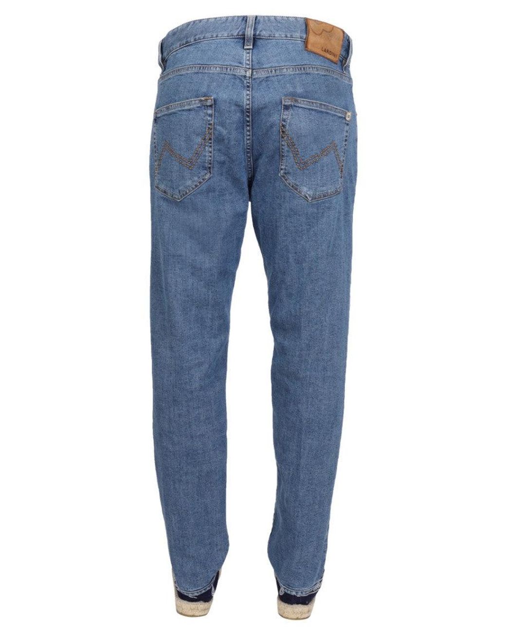 Lardini Blue Mid Rise Jeans for men