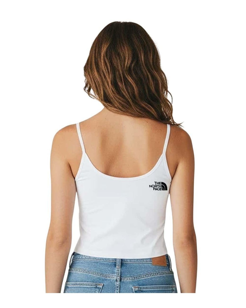 The North Face White Logo Scoop Neck Top