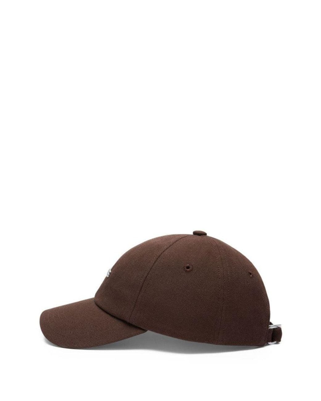 Jacquemus Brown Logo Solid Baseball Cap for men
