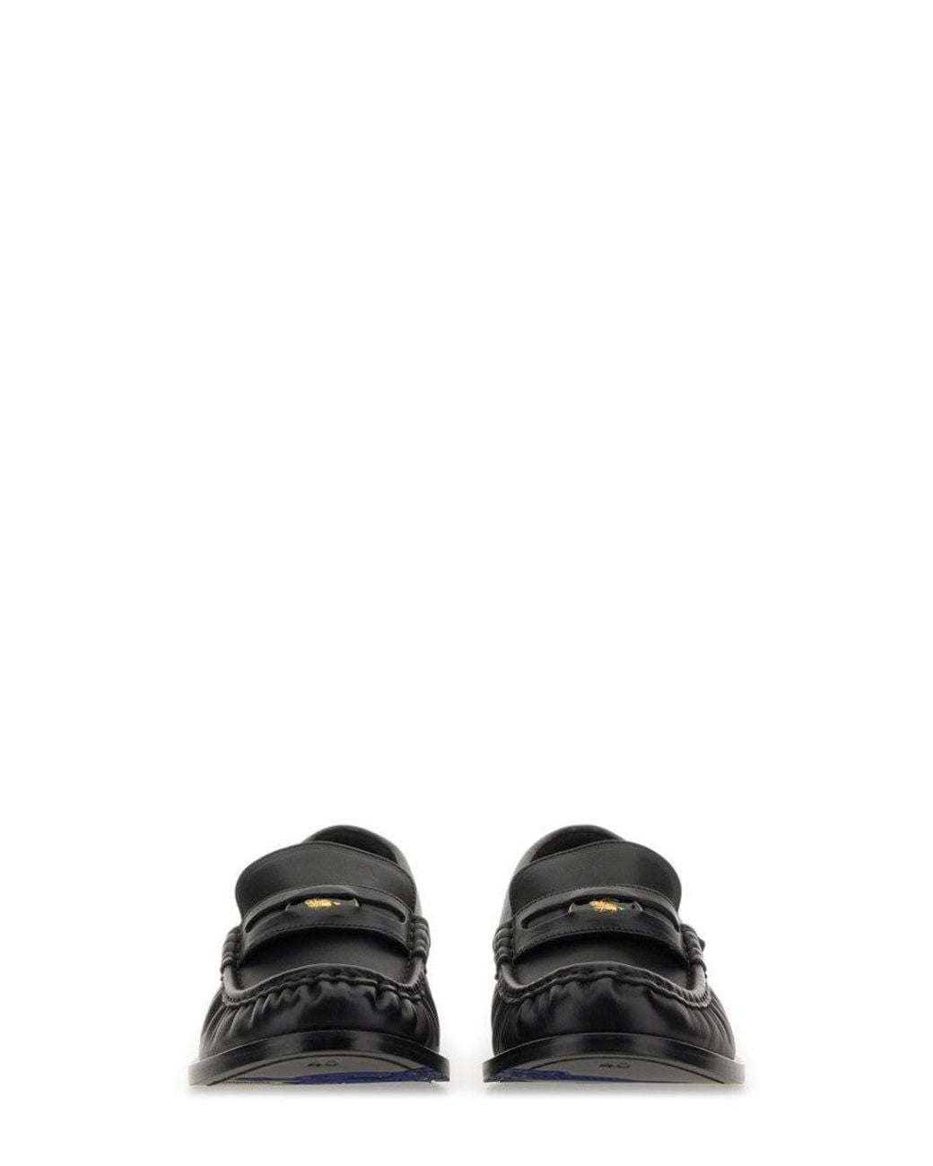 Burberry Black Solid Cadet Loafers