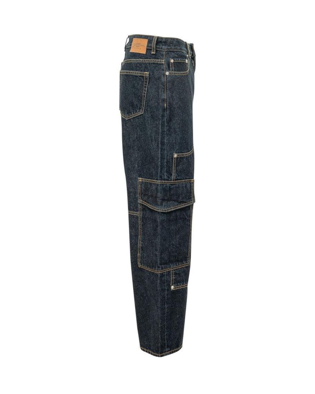 Ganni Blue Loose High Rise Jeans