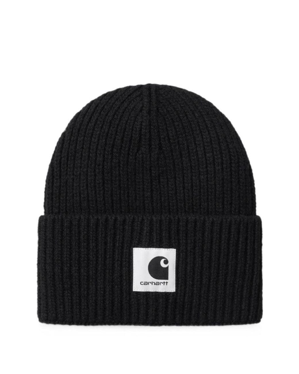 Carhartt Black Knitted Beanie Cap for men
