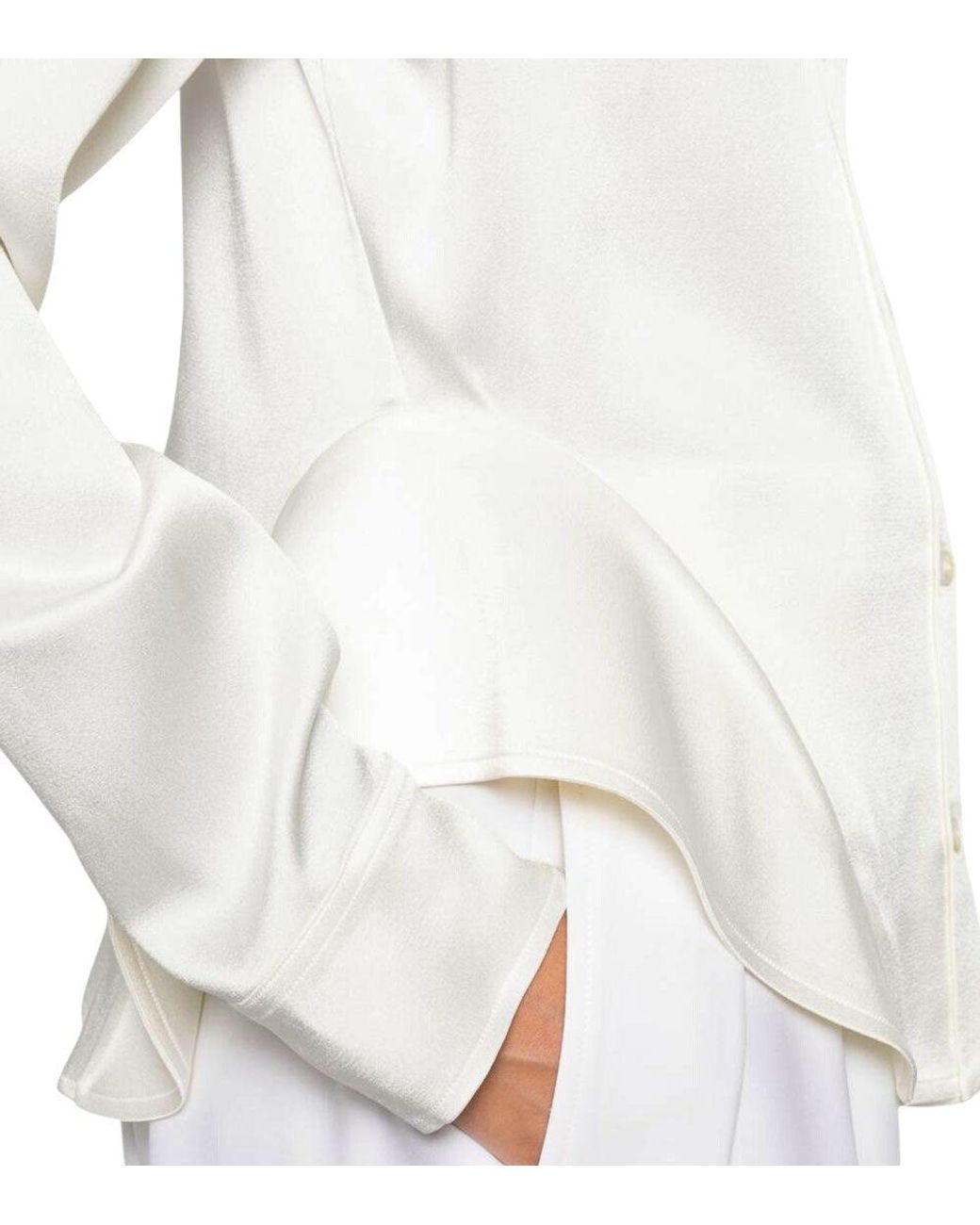 Stella McCartney White Off Slim Solid Shirt