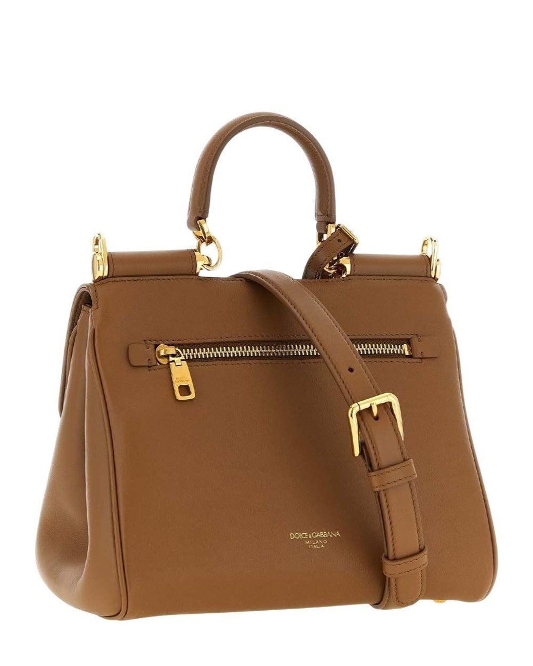 Dolce & Gabbana Brown Sicily Small Satchel