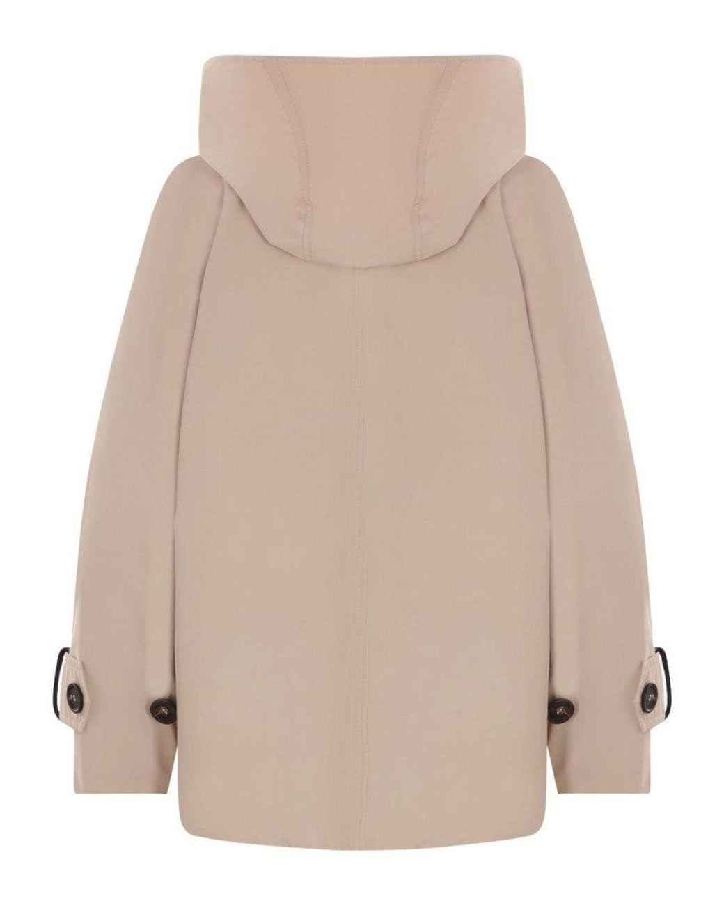 Brunello Cucinelli Natural Taffeta Parka Coat
