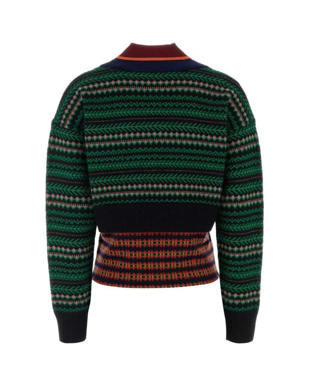Dries Van Noten Black Geometric Sweater